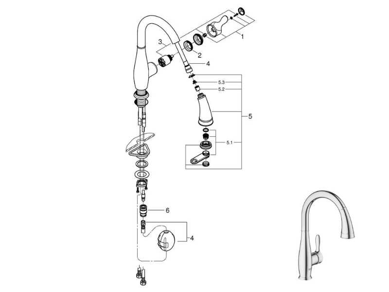 grohe bathroom faucet parts diagram