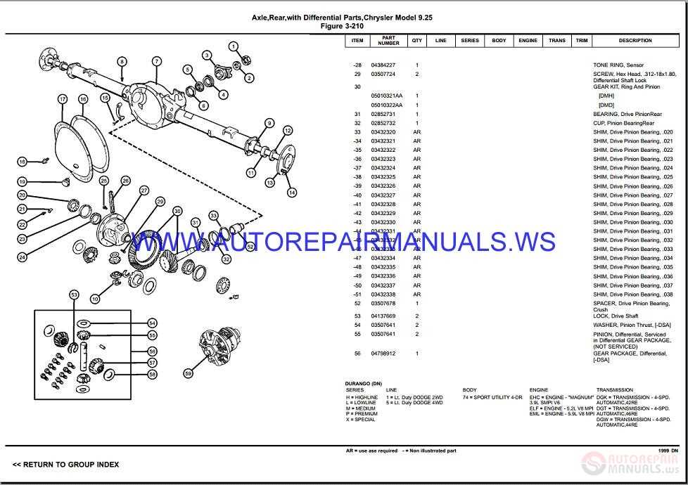 dodge durango parts diagram