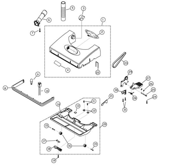 riccar vacuum parts diagram