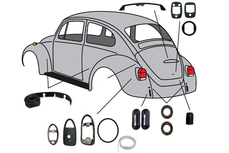 vw beetle body parts diagram