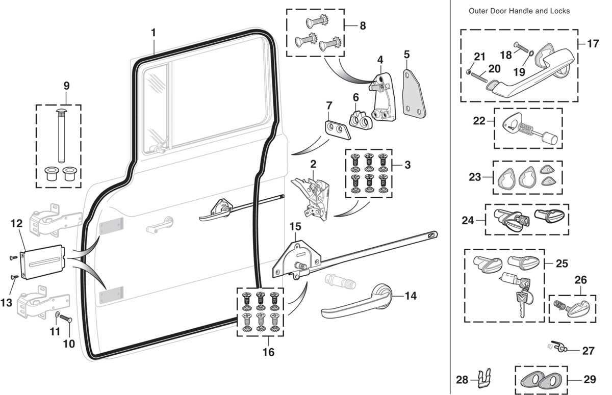 ford f150 door parts diagram