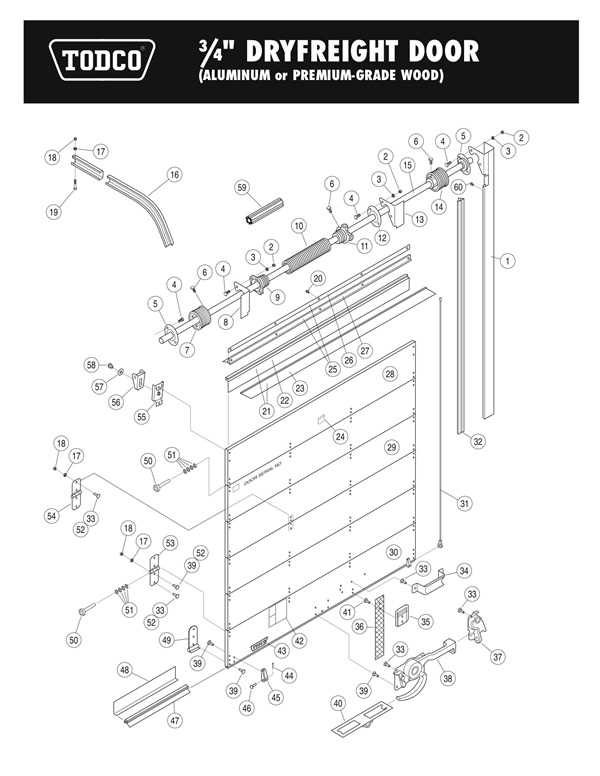 roll up door parts diagram