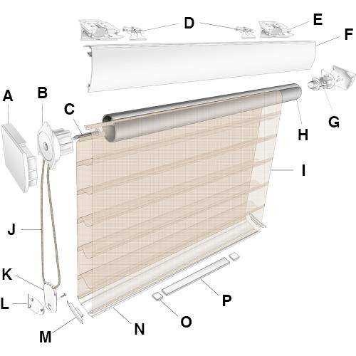 roller shade parts diagram