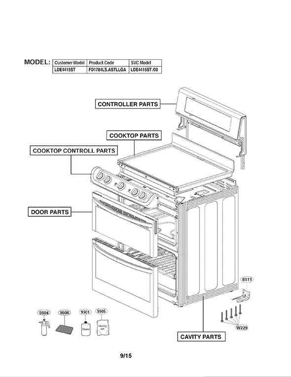 lg stove parts diagram