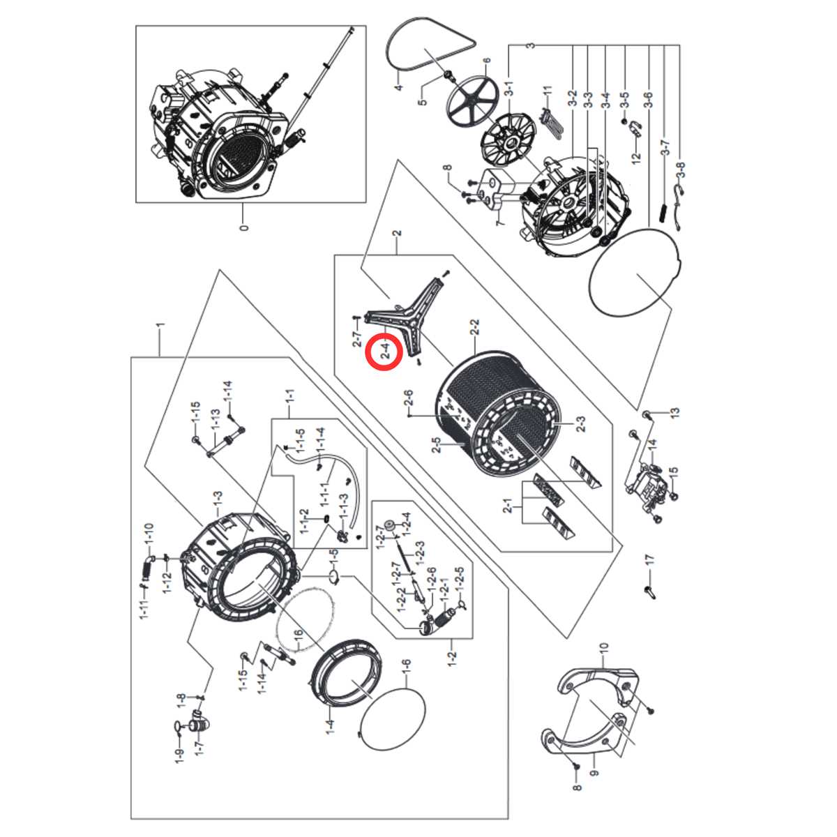 samsung front load washer parts diagram