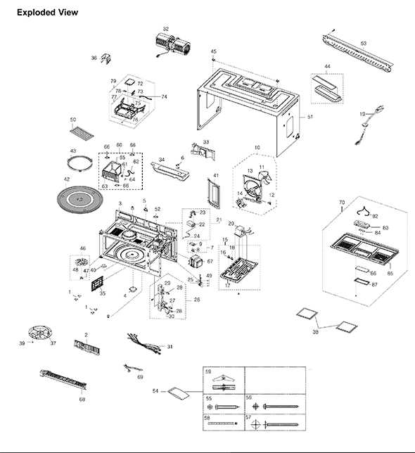samsung microwave parts diagram