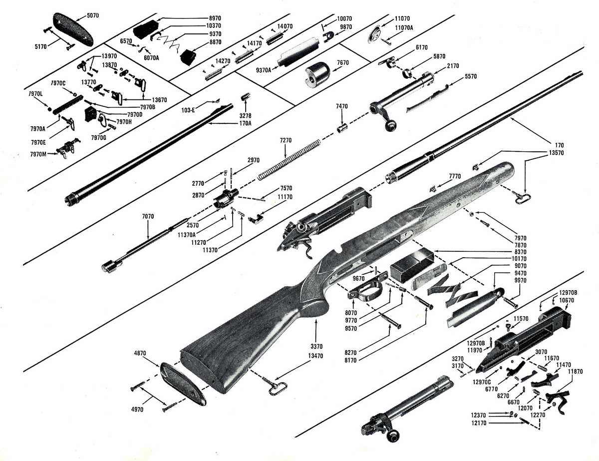 winchester rifle parts diagram