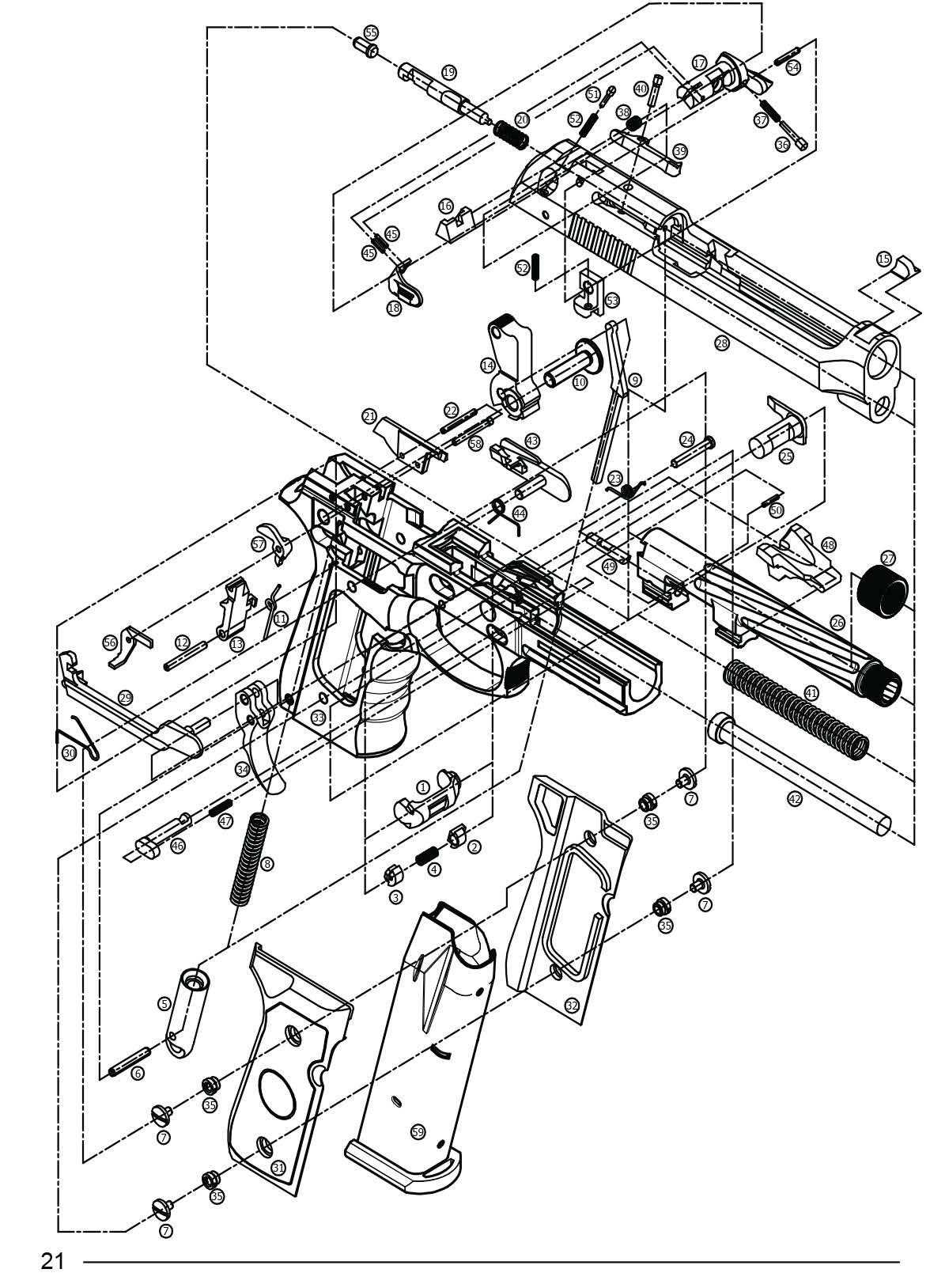 beretta 92 parts diagram