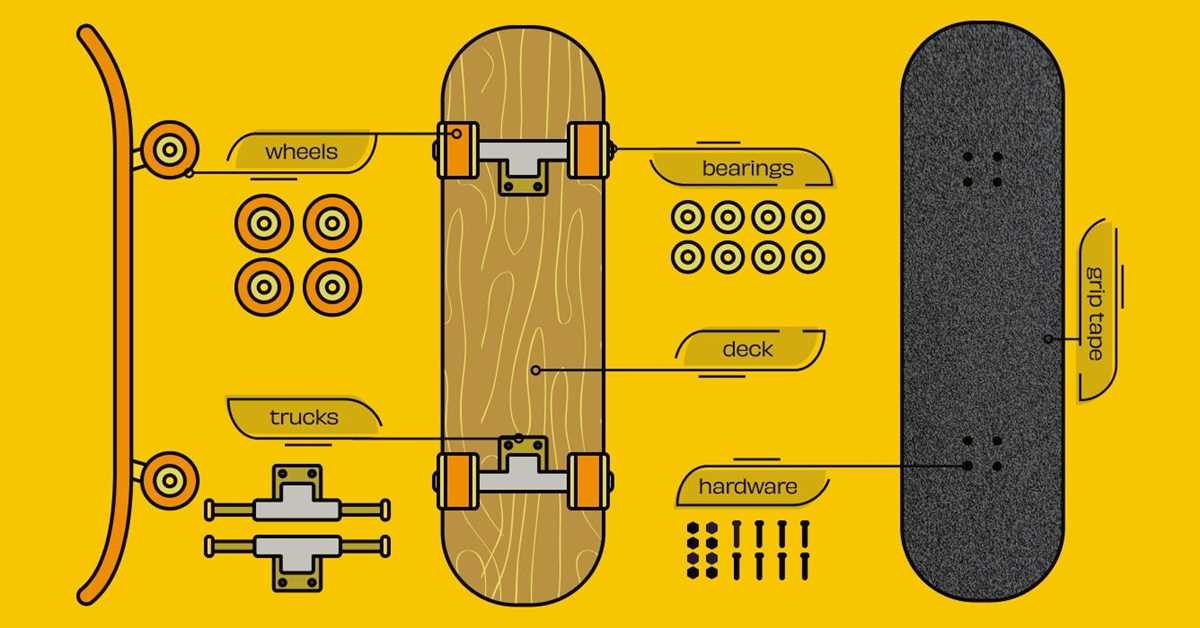 skateboard parts diagram