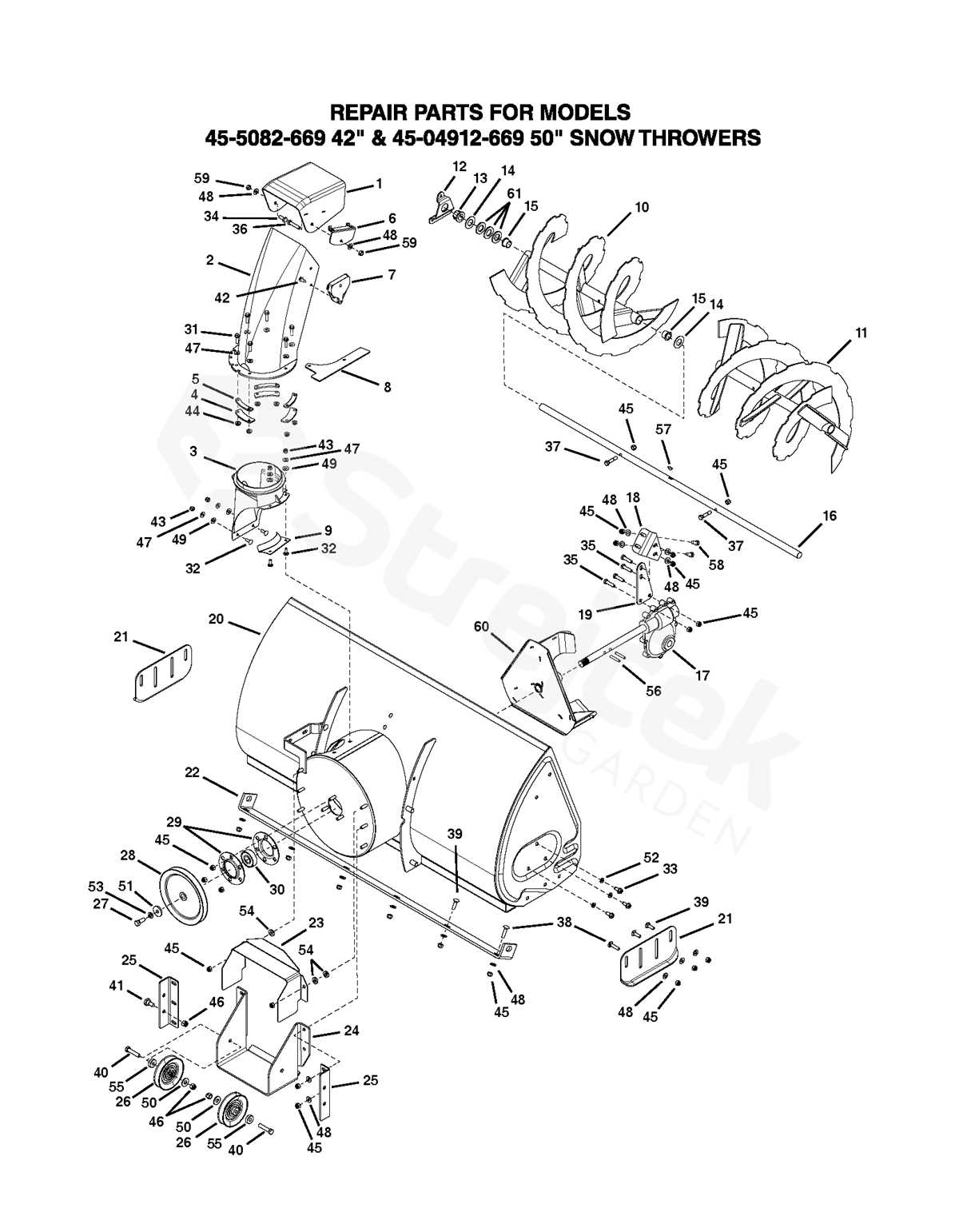 snowblower parts diagram