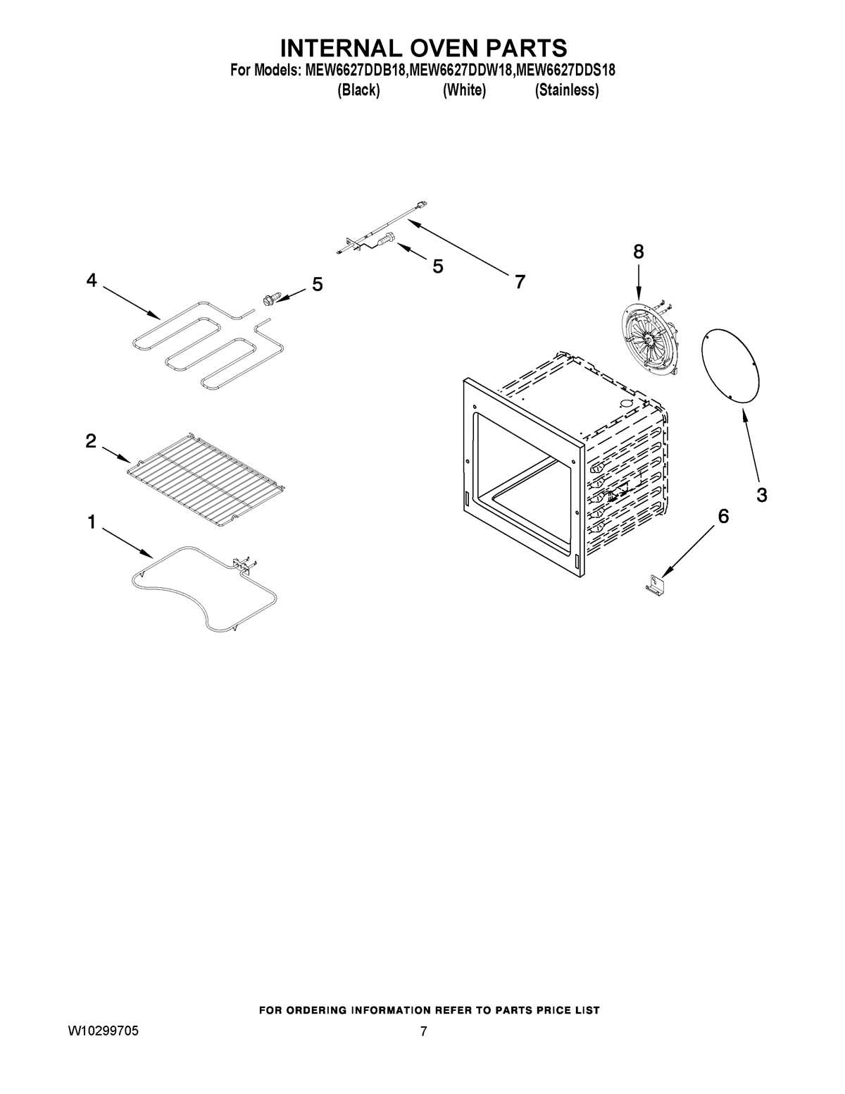 electric oven parts diagram