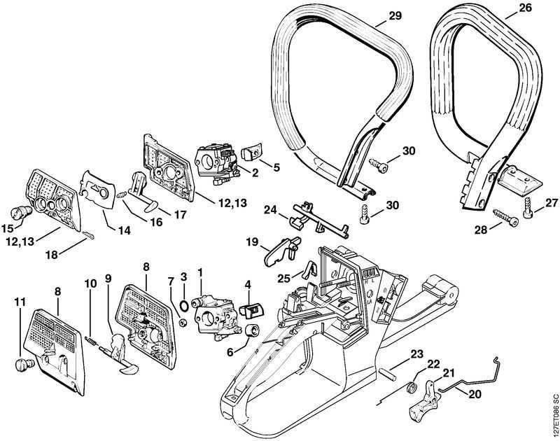 stihl 024 av super parts diagram
