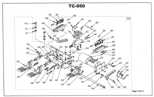 tire machine parts diagram