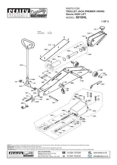 torin jack parts diagram