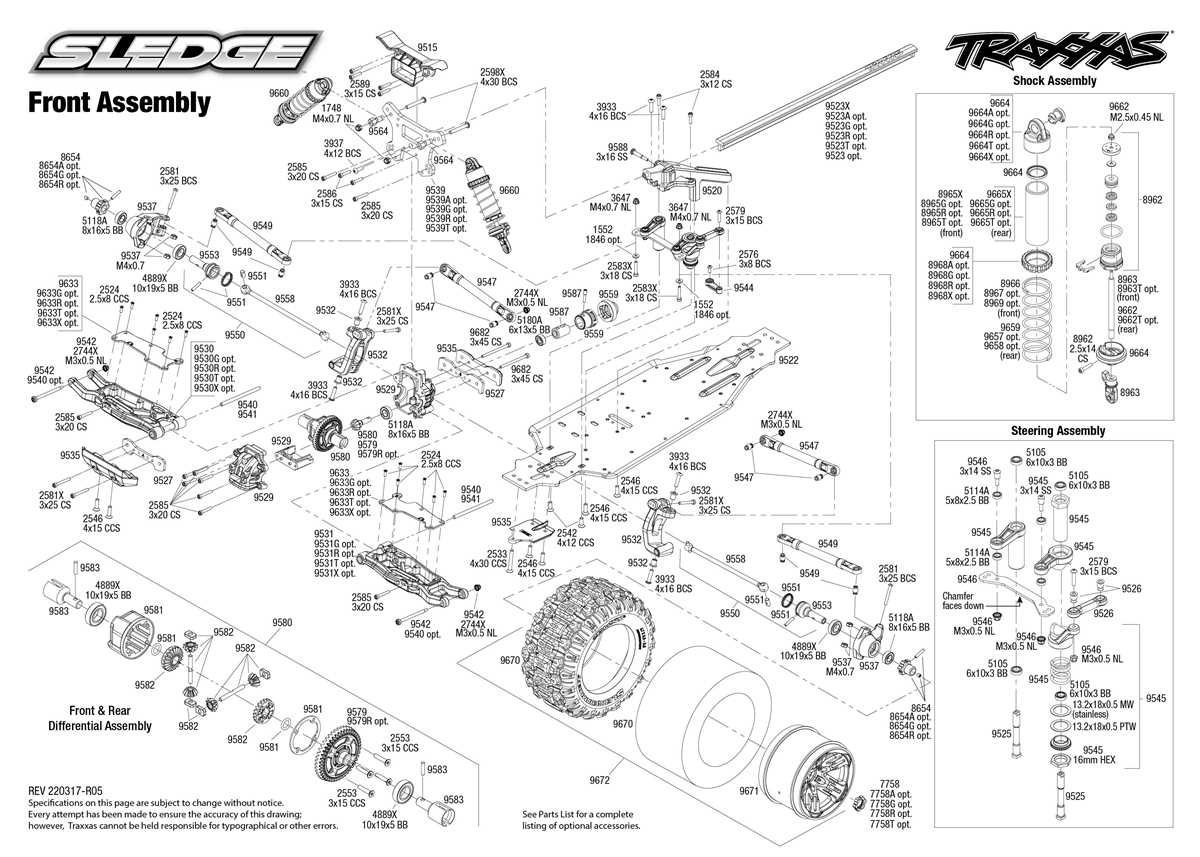 traxxas sledge parts diagram traxxas sledge parts diagram