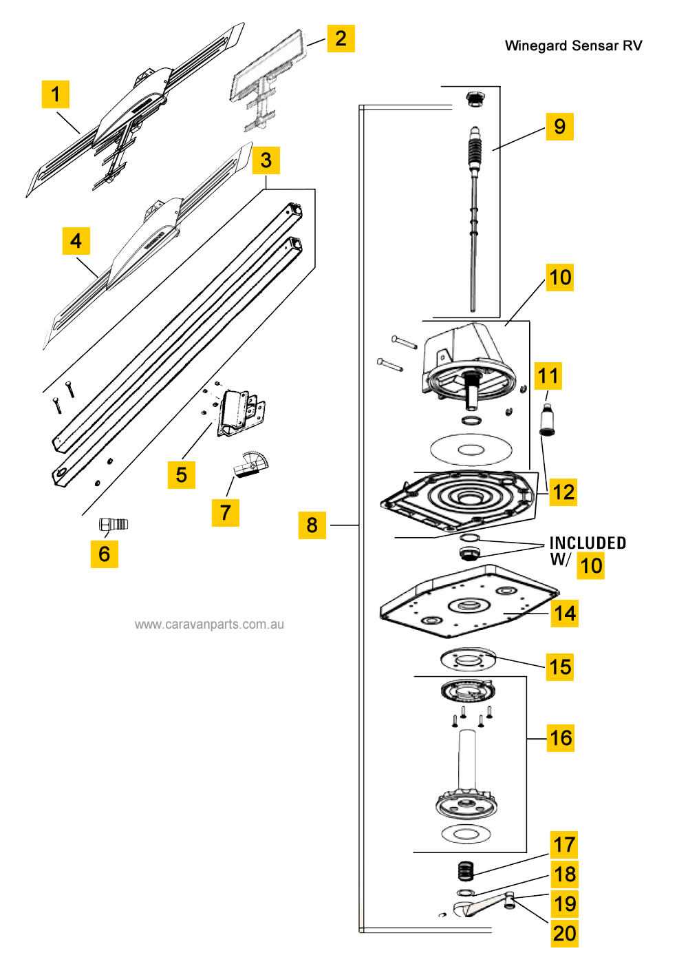 winegard rv antenna parts diagram winegard rv antenna parts diagram