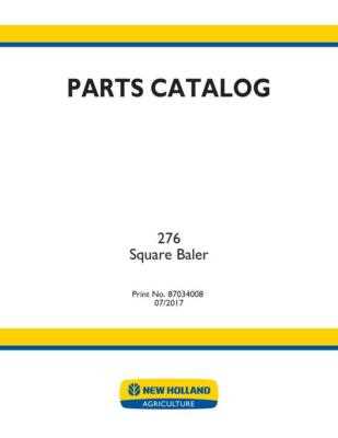 new holland 276 baler parts diagram