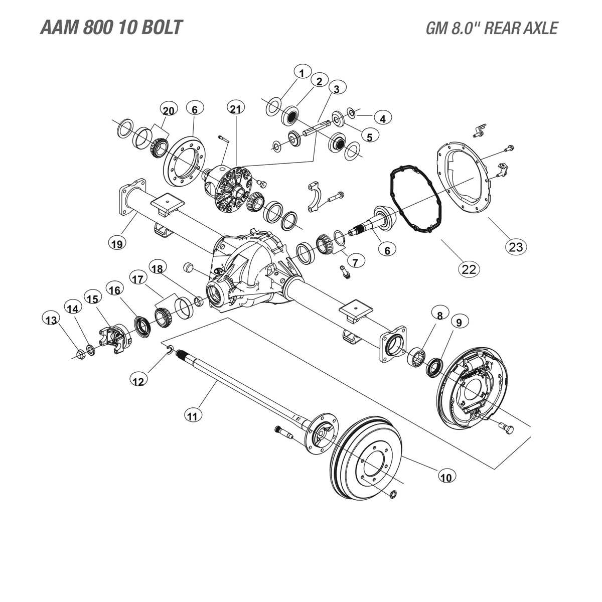 rear differential parts diagram