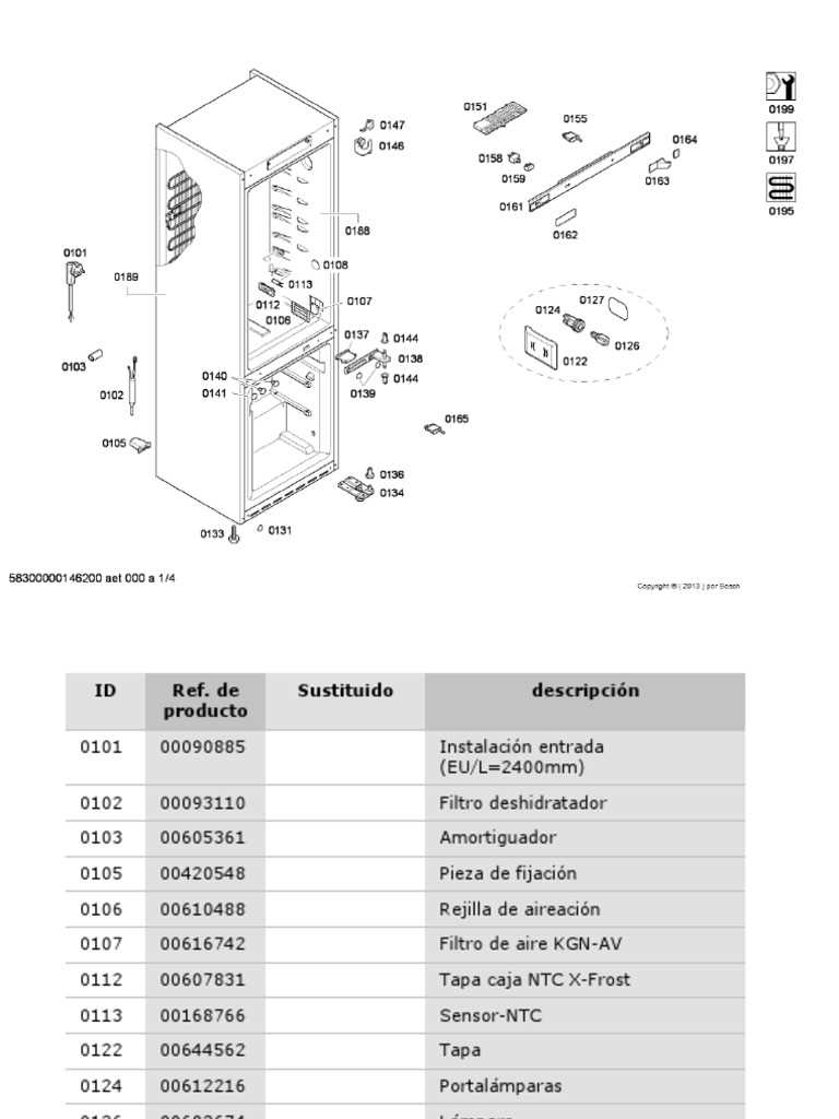 bosch refrigerator parts diagram
