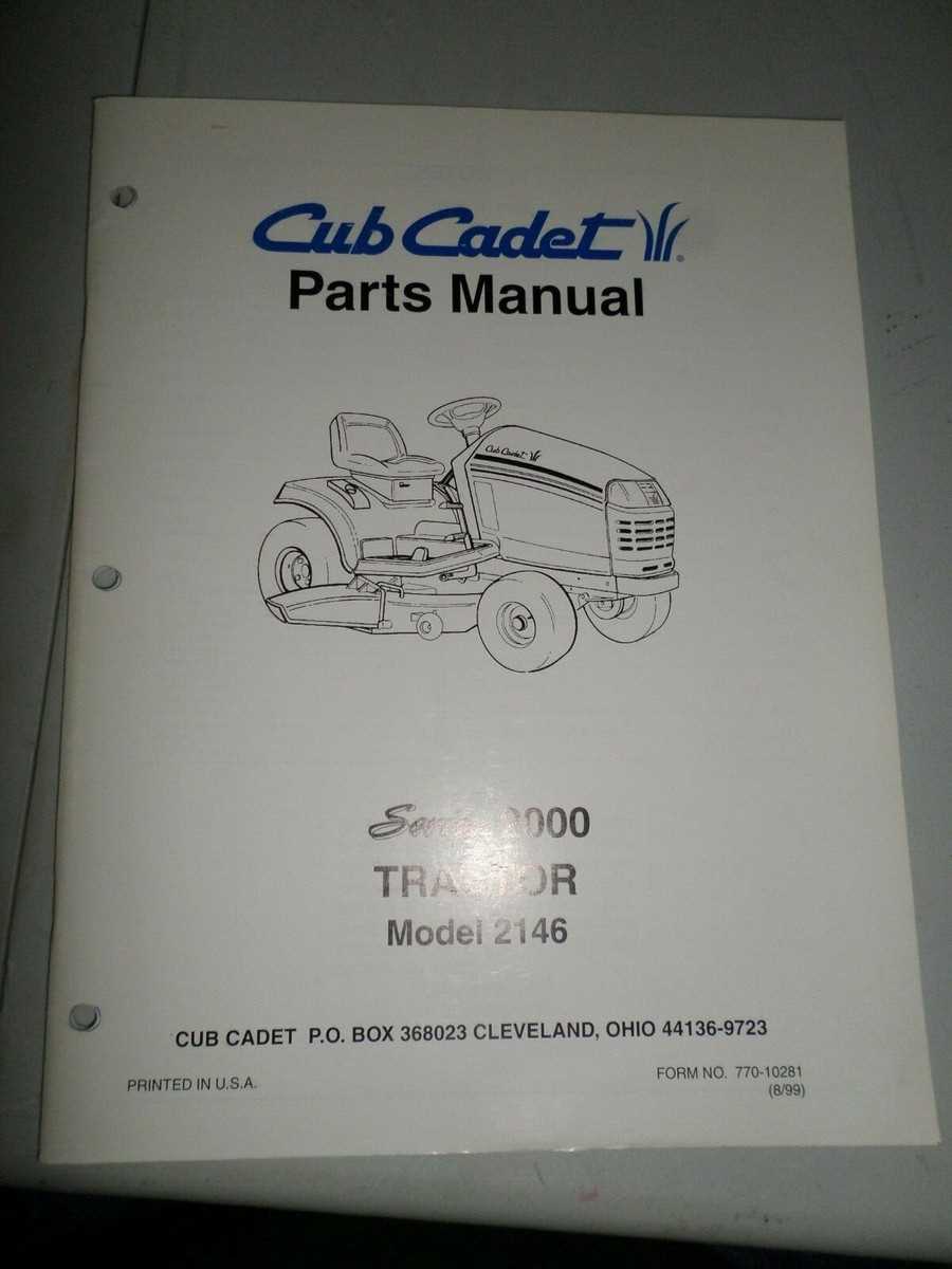 cub cadet 2146 parts diagram