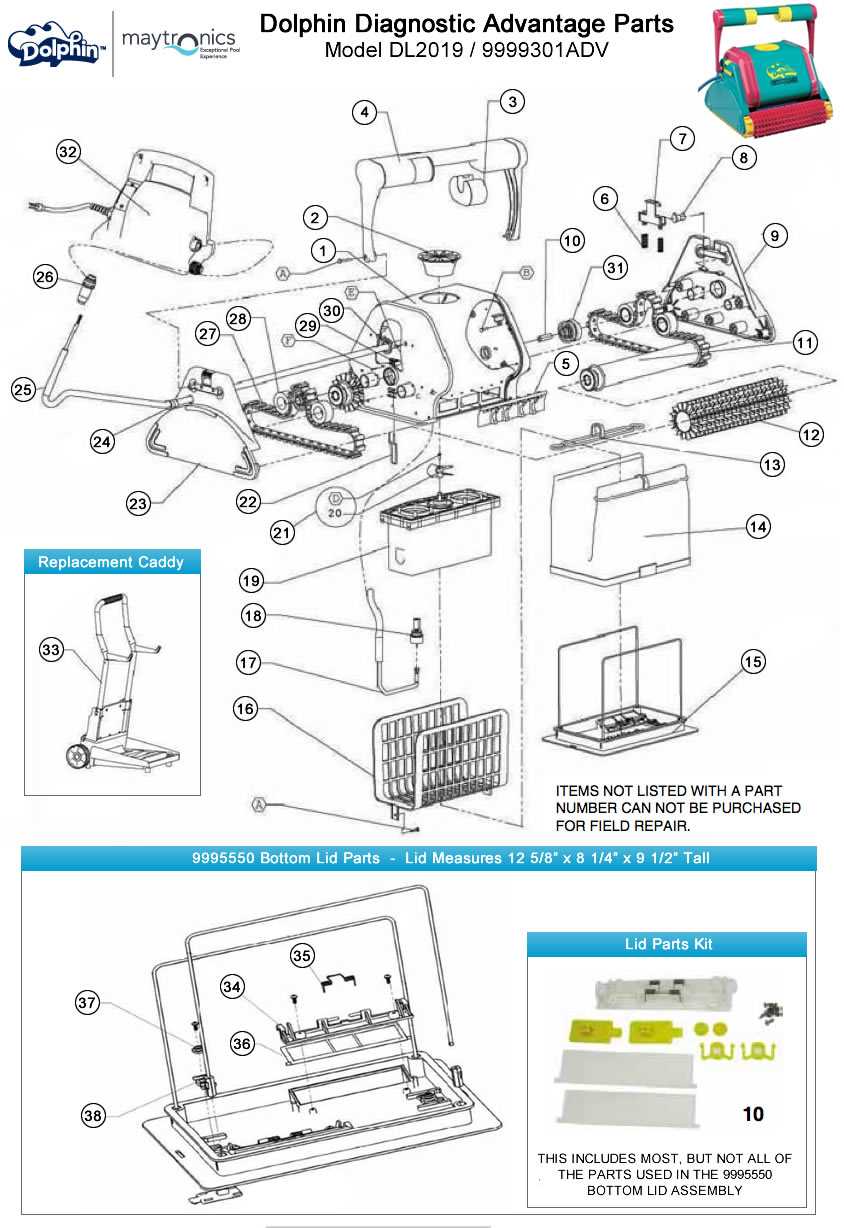 dolphin pool cleaner parts diagram