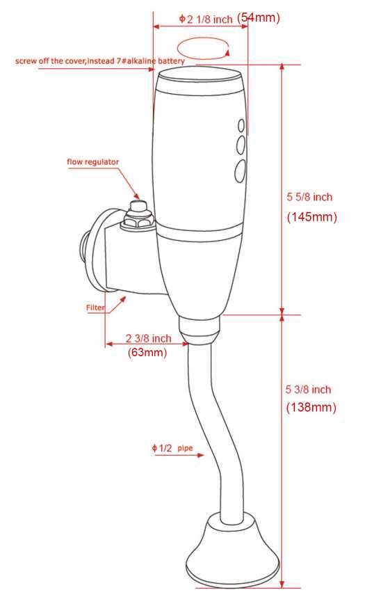 urinal parts diagram