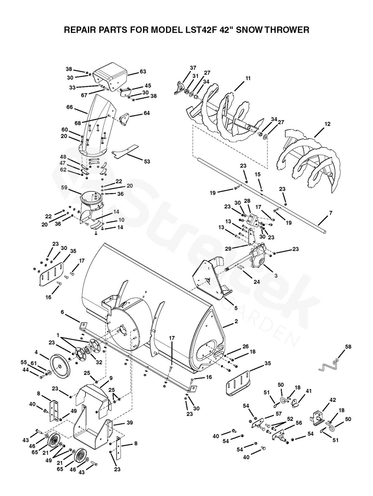 ariens snow blower parts diagram ariens snow blower parts diagram