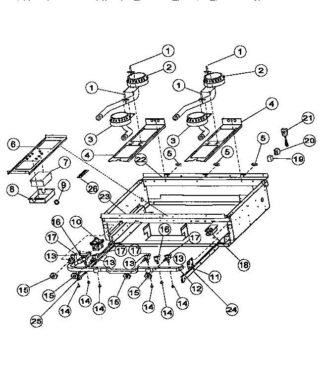 viking professional range parts diagram