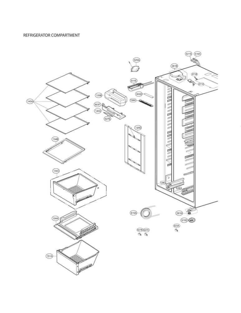 mini fridge parts diagram