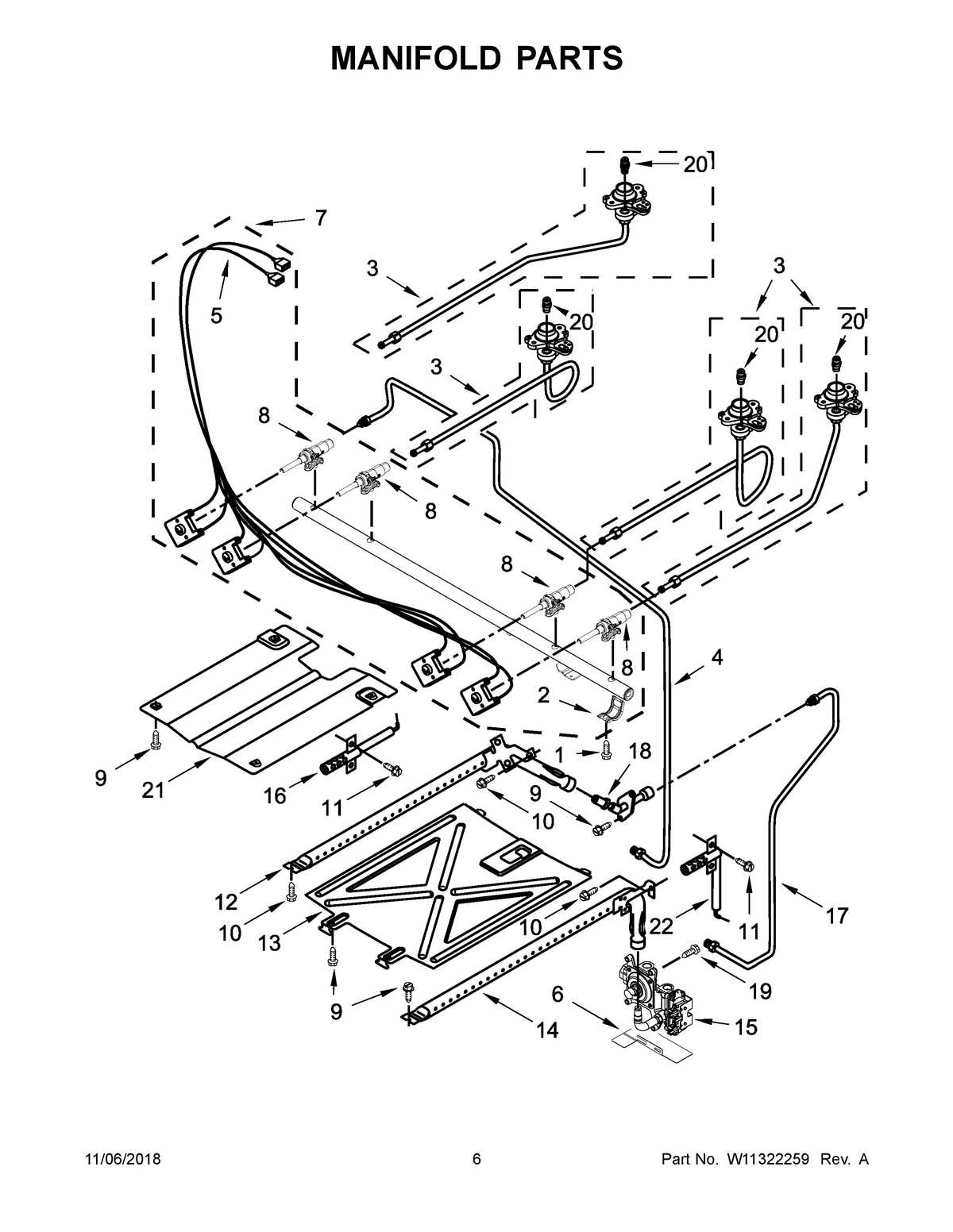whirlpool gas range parts diagram