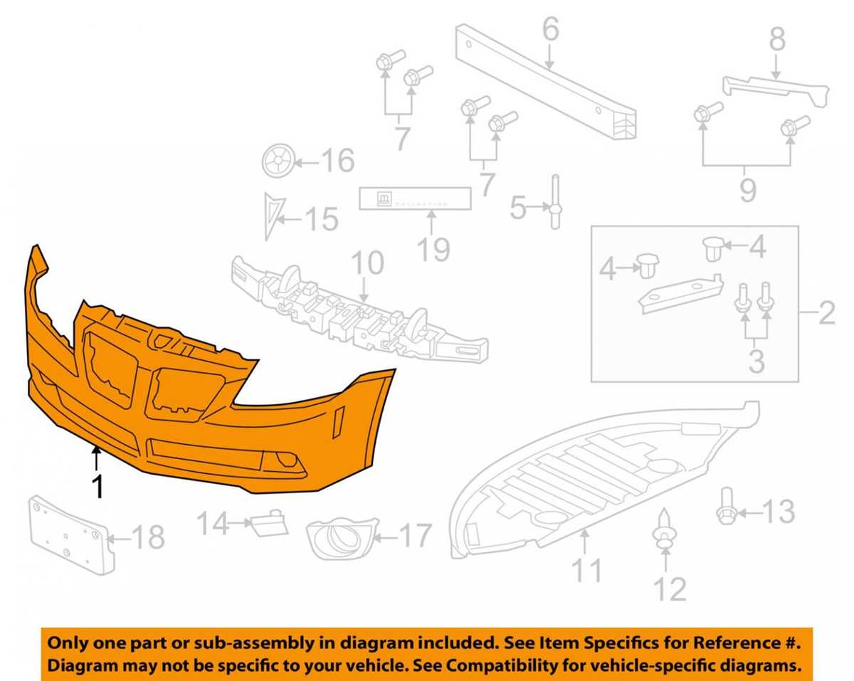 diagram front bumper parts names