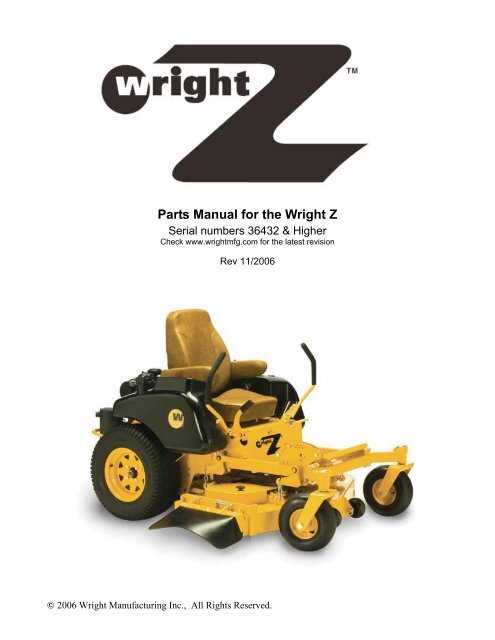 wright stander x 52 parts diagram
