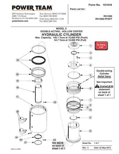 diagram hydraulic cylinder parts diagram hydraulic cylinder parts