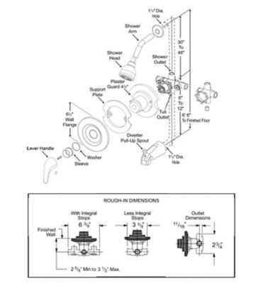 diagram of shower faucet parts