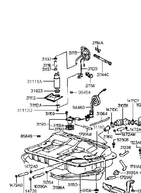 fuel pump parts diagram