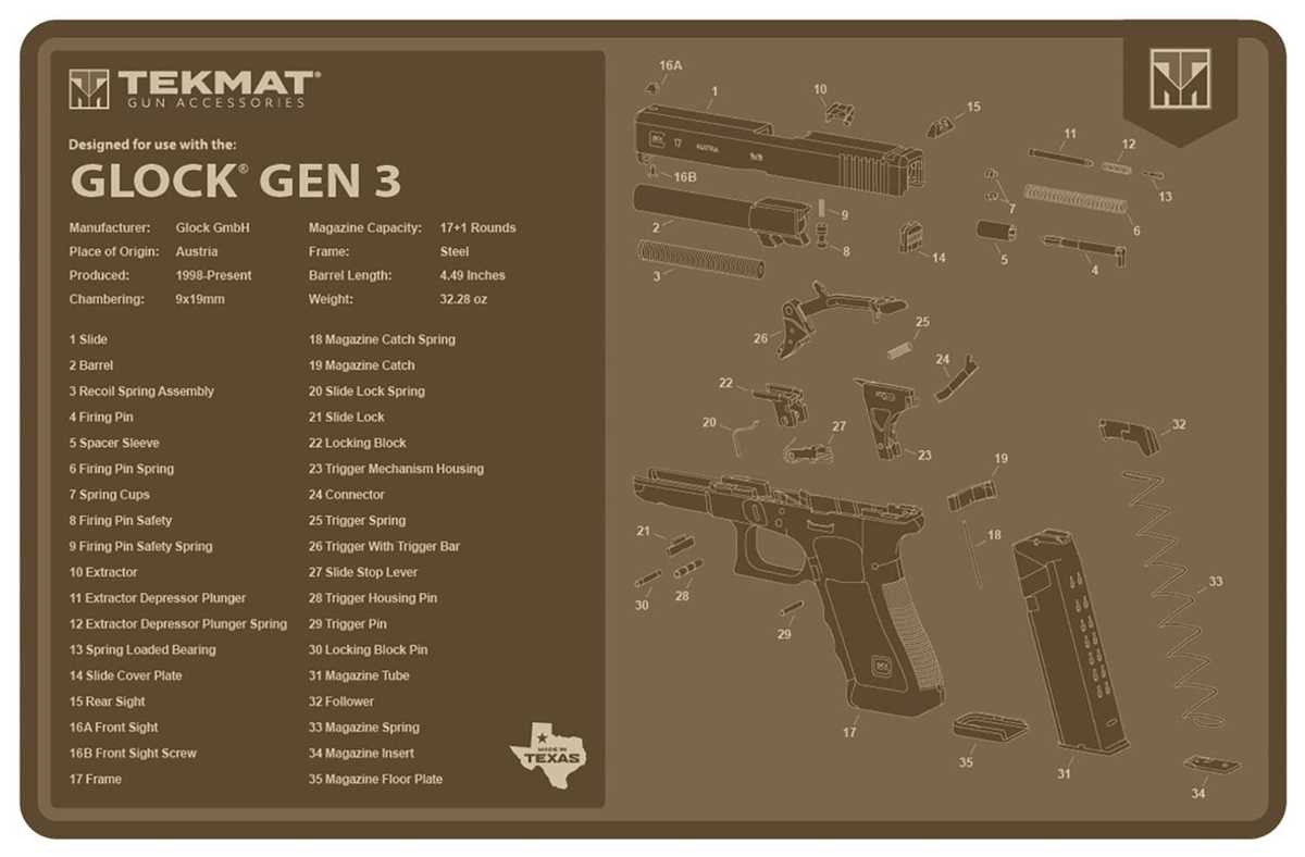 glock slide parts diagram