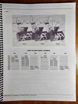 john deere 826 snowblower parts diagram