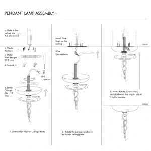 pendant lamp parts diagram