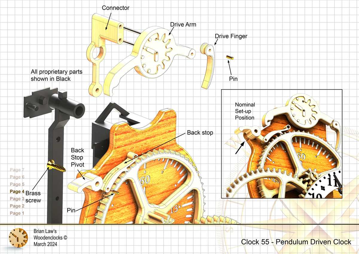 pendulum clock parts diagram