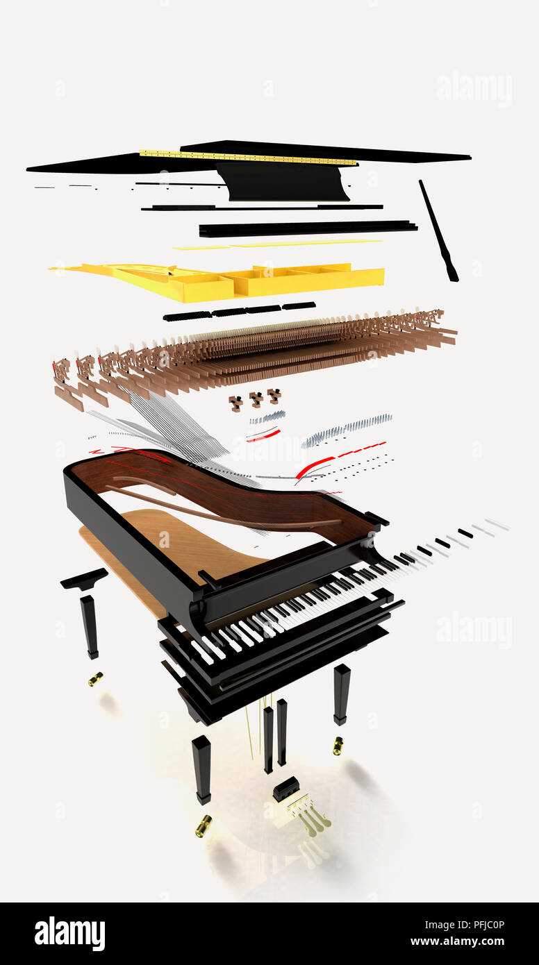 parts of a piano diagram