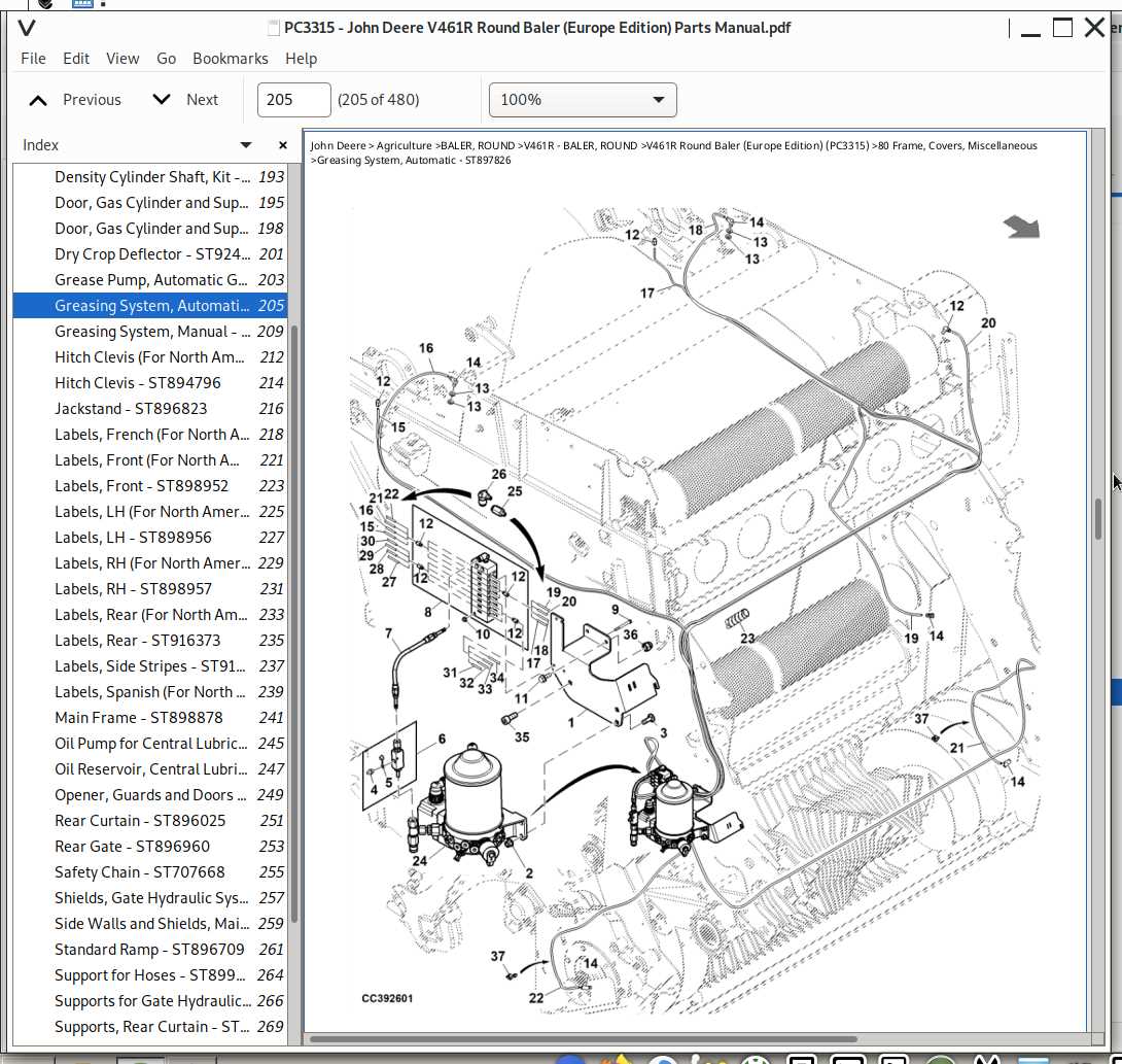vermeer baler parts diagram